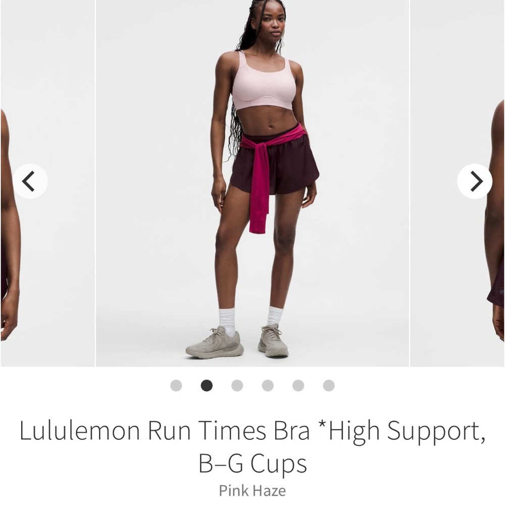 NEW! Lululemon Run Times Bra *High Support, B–G Cups
Pink Haze 40D - Picture 6 of 9